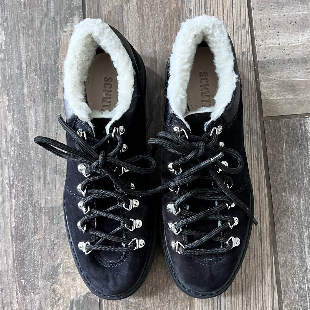SCHUTZ Lucille Faux Shearling Lined Ankle Boot size 8.5 - Picture 4 of 11